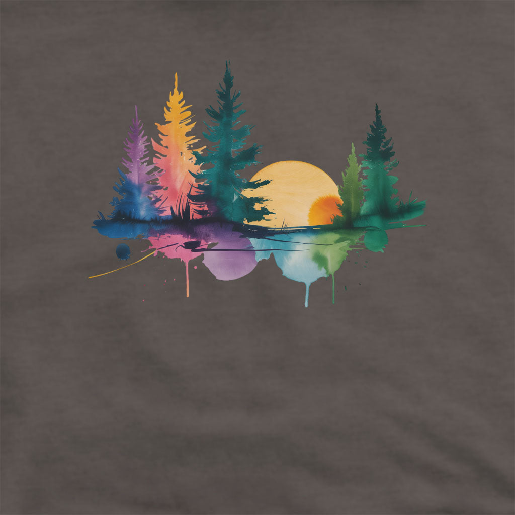 Watercolor Forest Crewneck Sweatshirt