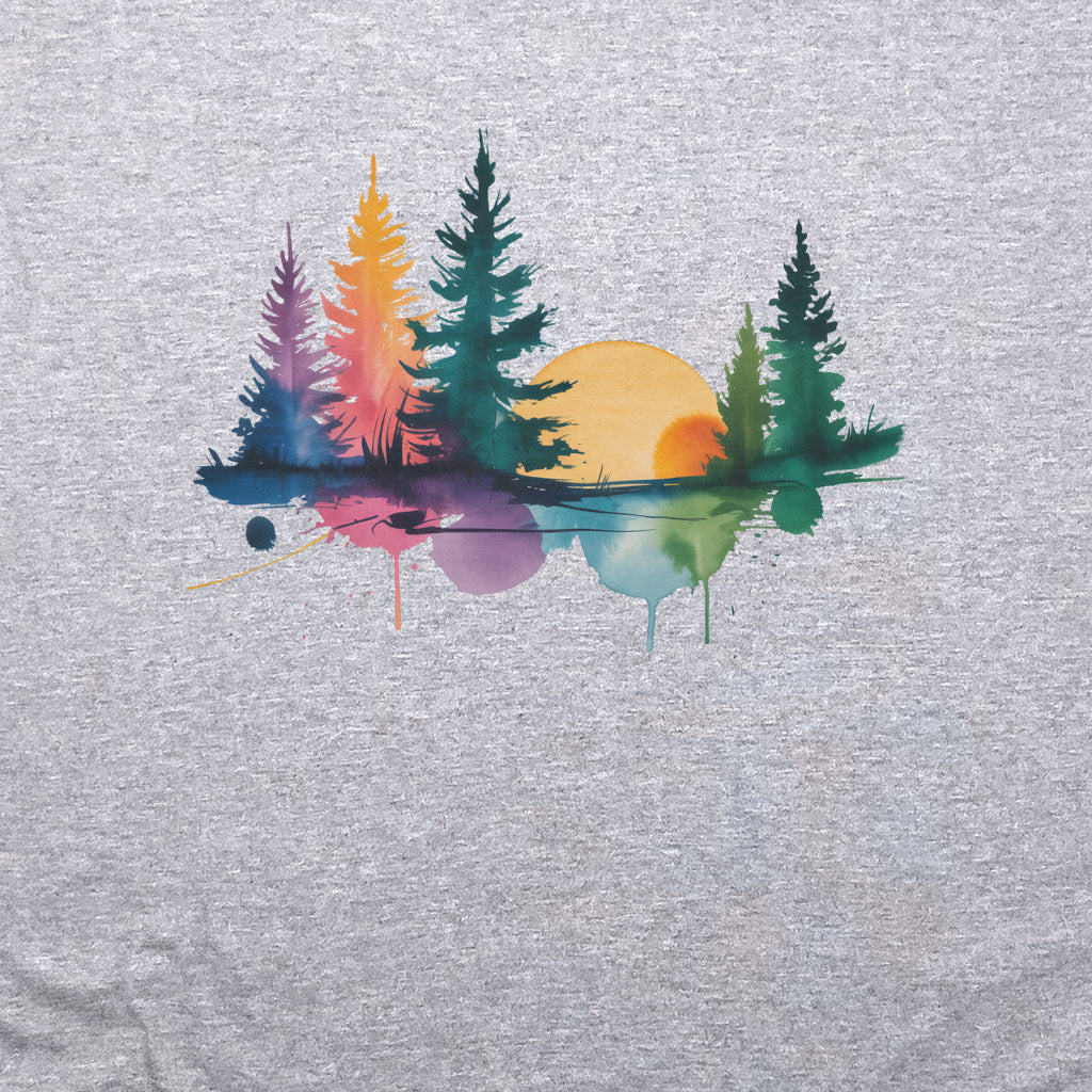 Watercolor Forest Crewneck Sweatshirt