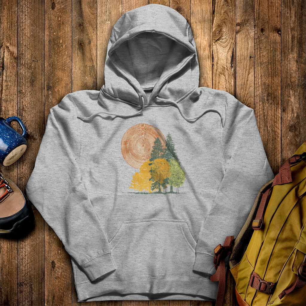 Woodcut Stamped Forest Hoodie