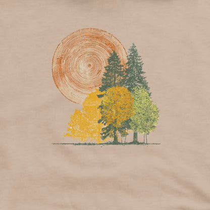 Woodcut Stamped Forest Hoodie