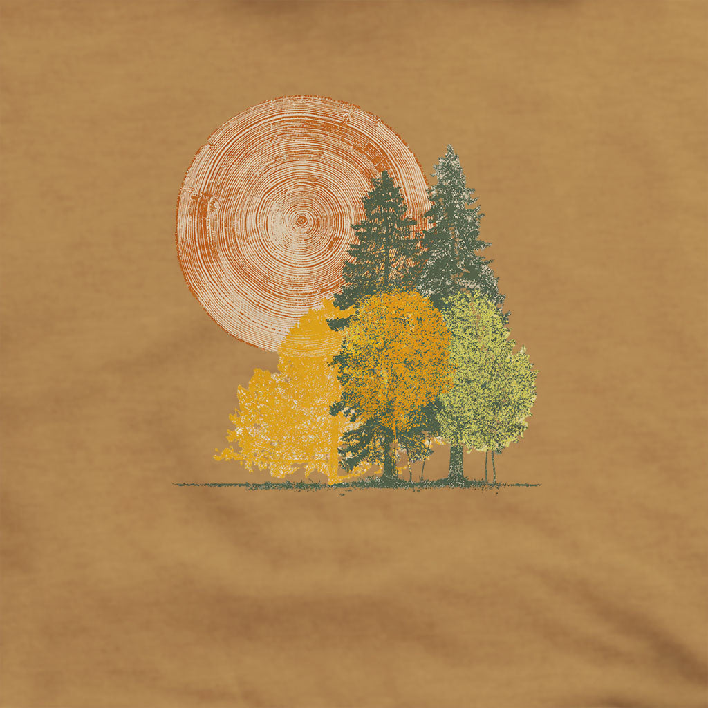Woodcut Stamped Forest Hoodie