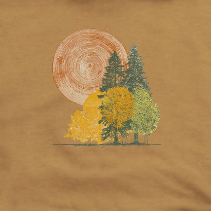 Woodcut Stamped Forest Hoodie