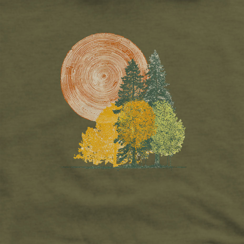 Woodcut Stamped Forest Hoodie