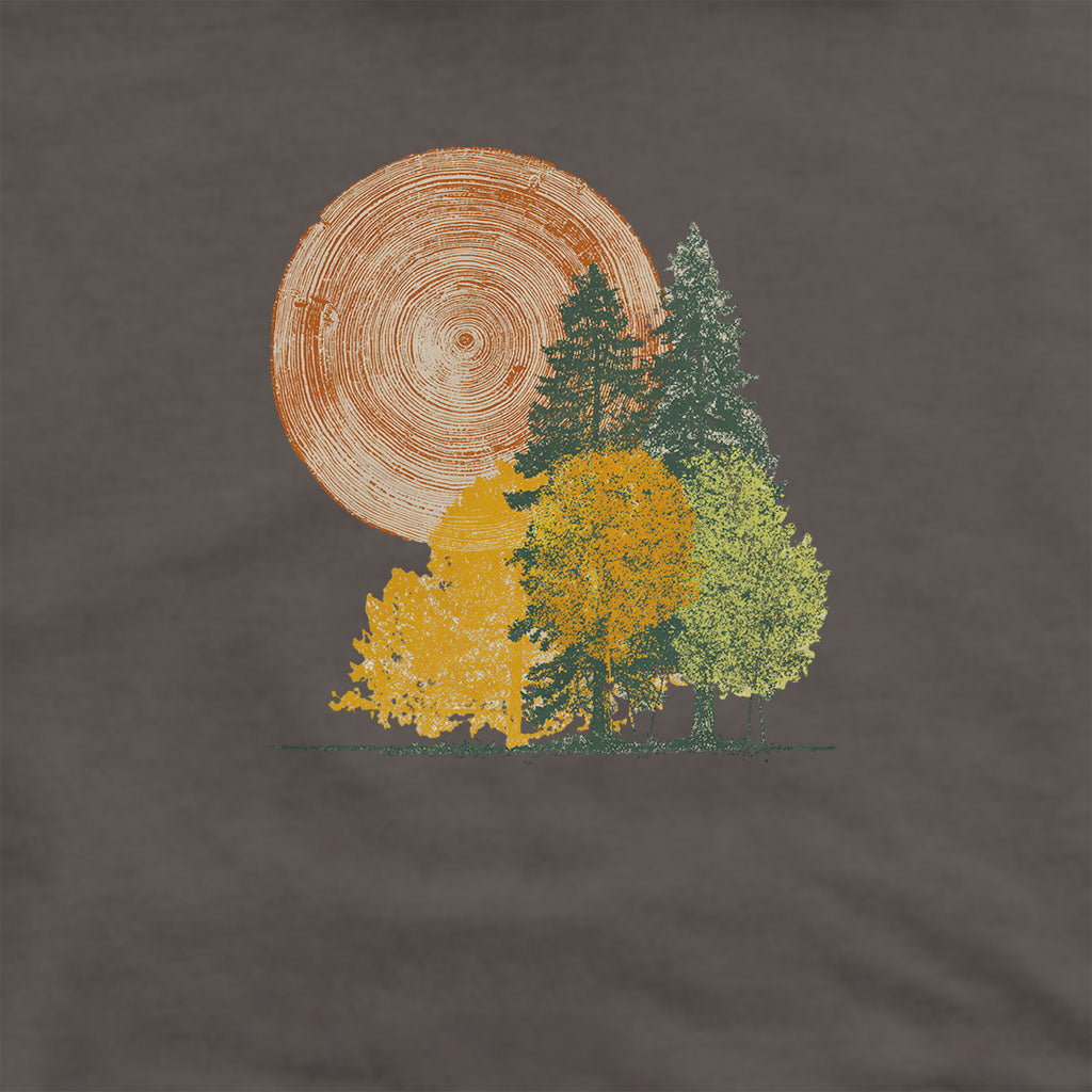 Woodcut Stamped Forest Hoodie