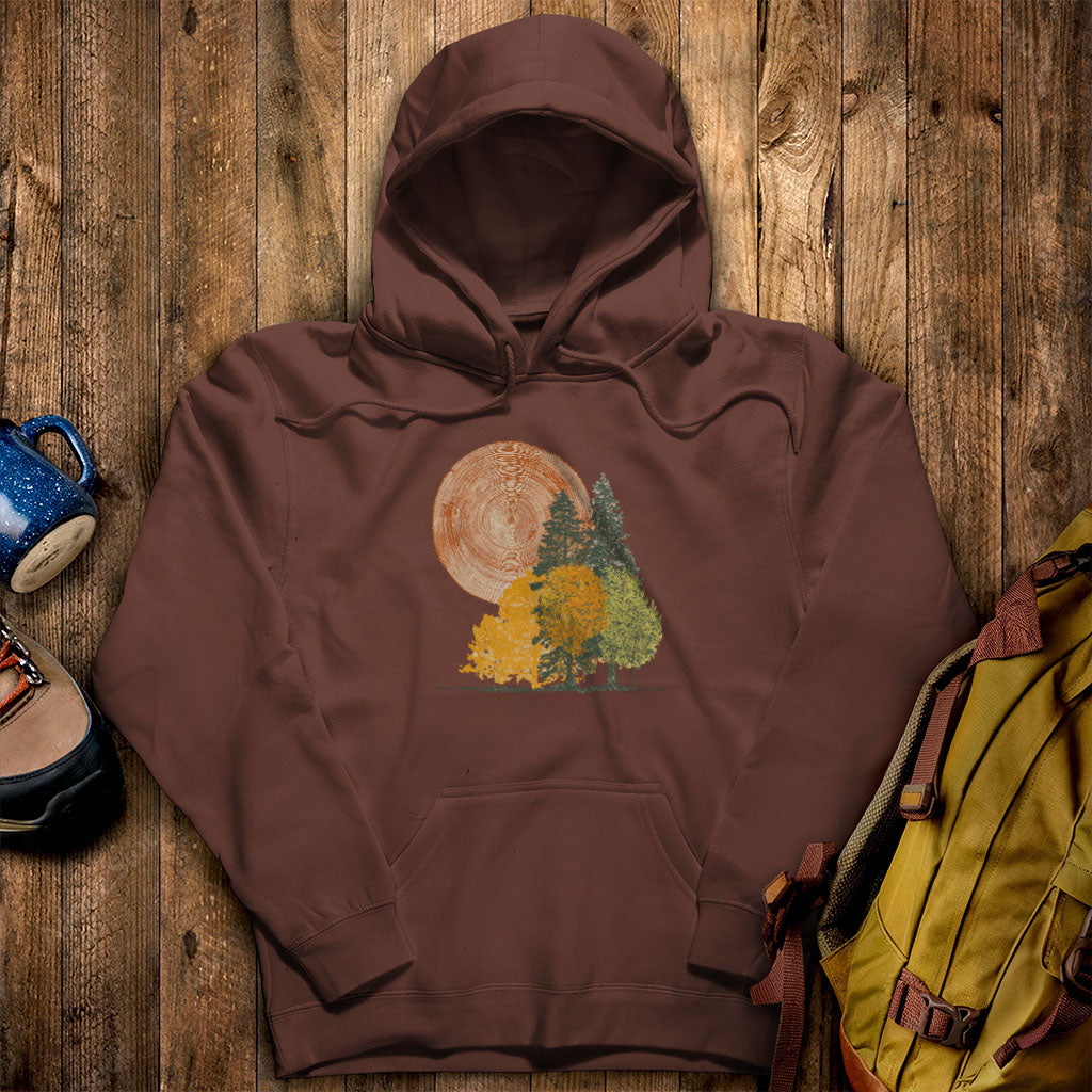 Woodcut Stamped Forest Hoodie