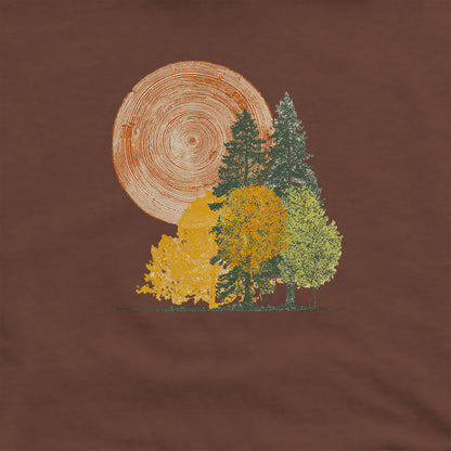 Woodcut Stamped Forest Hoodie