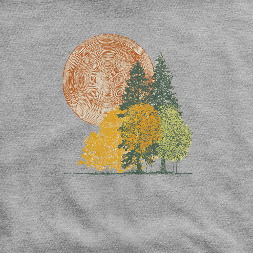 Woodcut Stamped Forest Hoodie