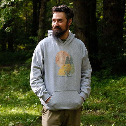 Woodcut Stamped Forest Hoodie