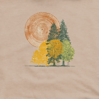 Woodcut Stamped Forest Crewneck Sweatshirt