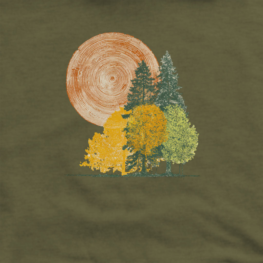 Woodcut Stamped Forest Crewneck Sweatshirt