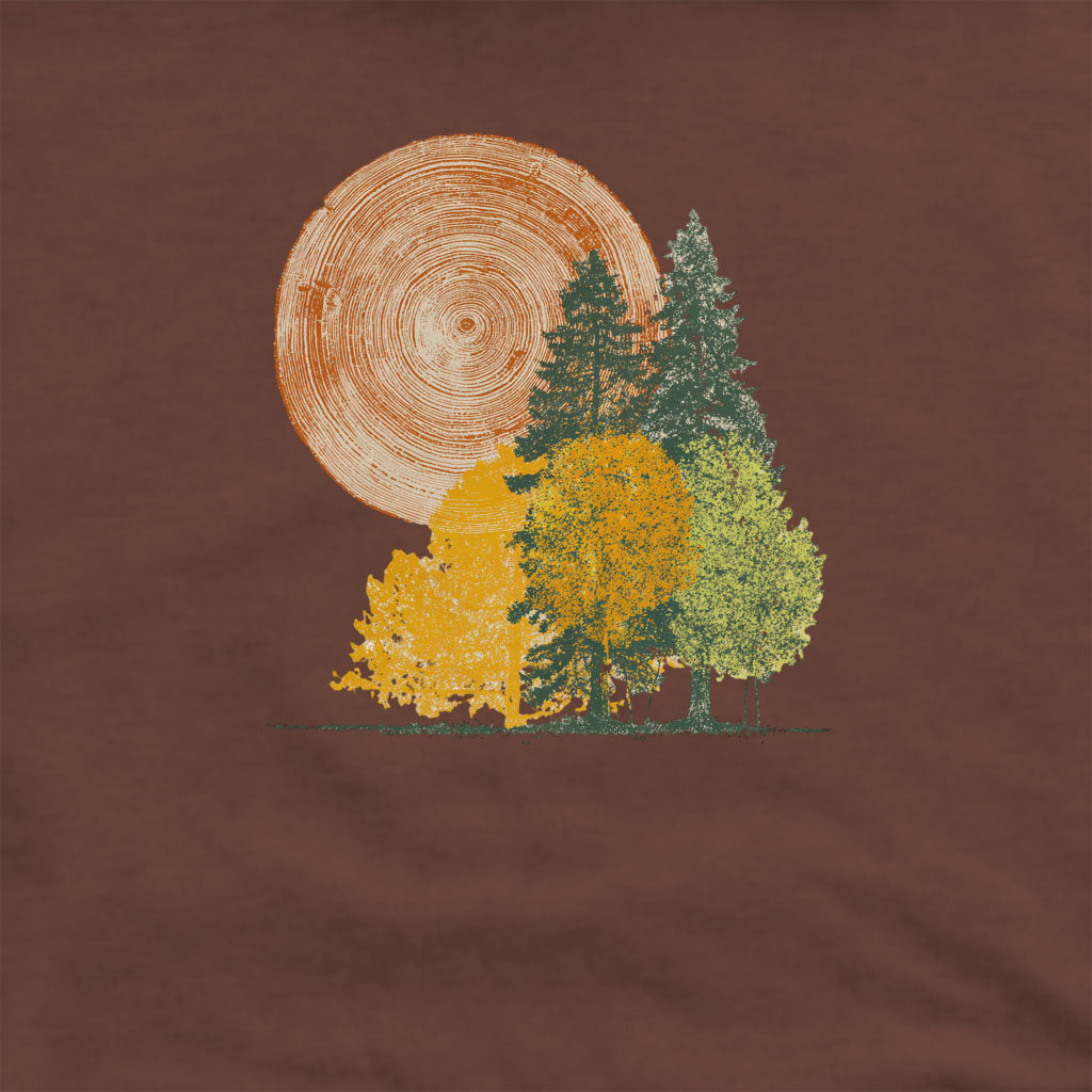 Woodcut Stamped Forest Crewneck Sweatshirt