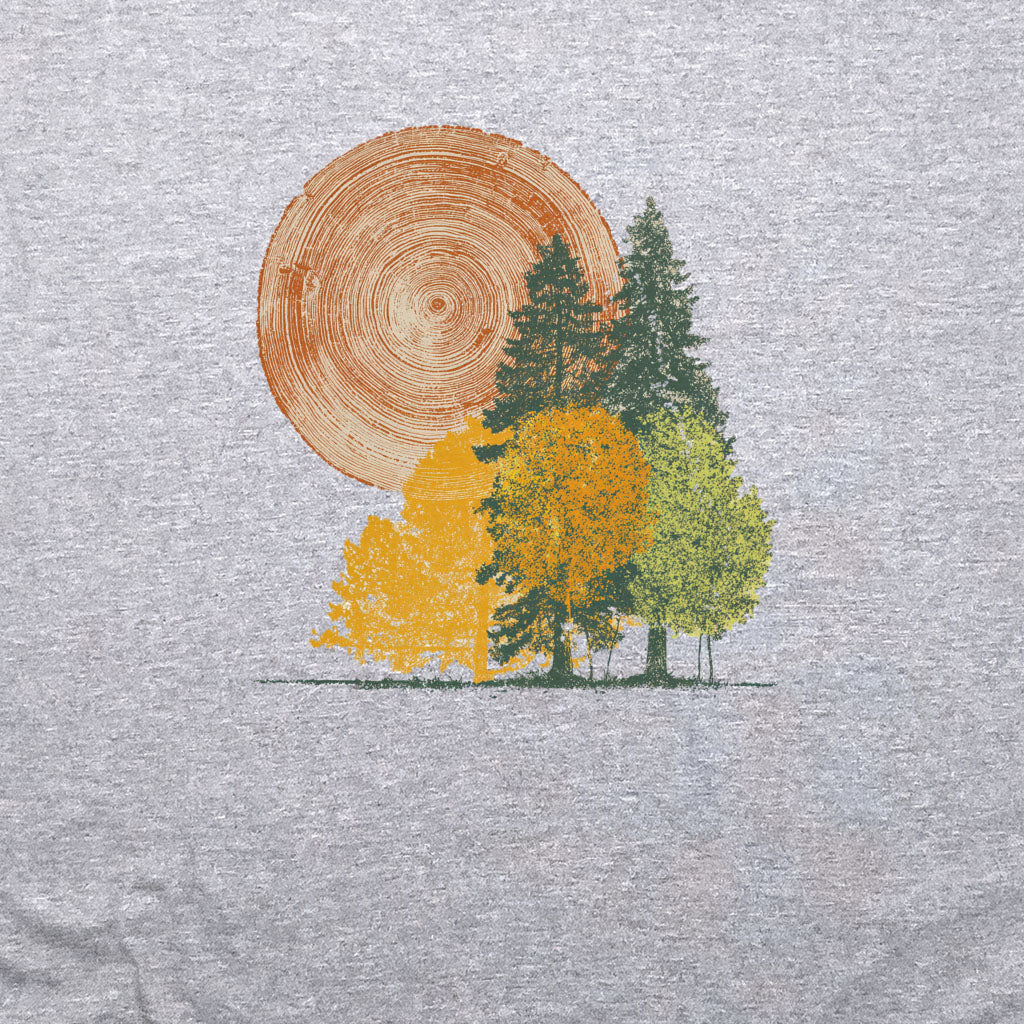 Woodcut Stamped Forest Crewneck Sweatshirt