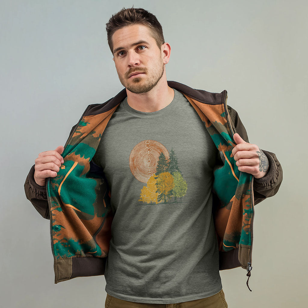 Woodcut Stamped Forest T-Shirt