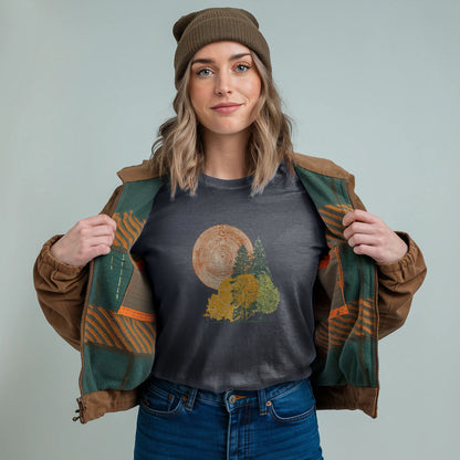 Woodcut Stamped Forest T-Shirt