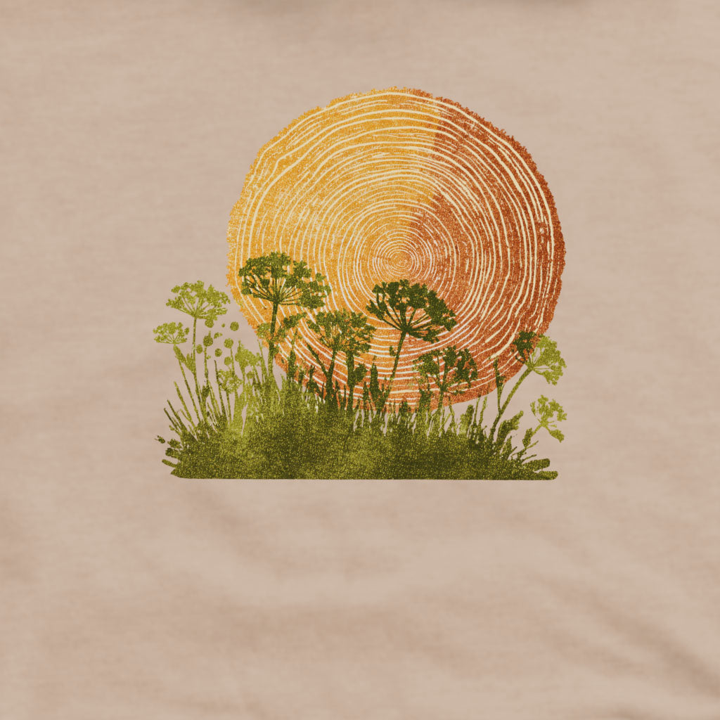 Woodcut Flower Meadow Crewneck Sweatshirt