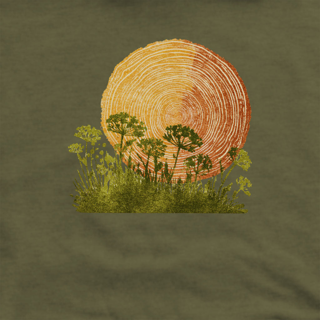 Woodcut Flower Meadow Crewneck Sweatshirt