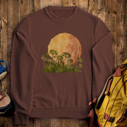 Woodcut Flower Meadow Crewneck Sweatshirt