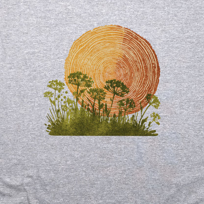 Woodcut Flower Meadow Crewneck Sweatshirt
