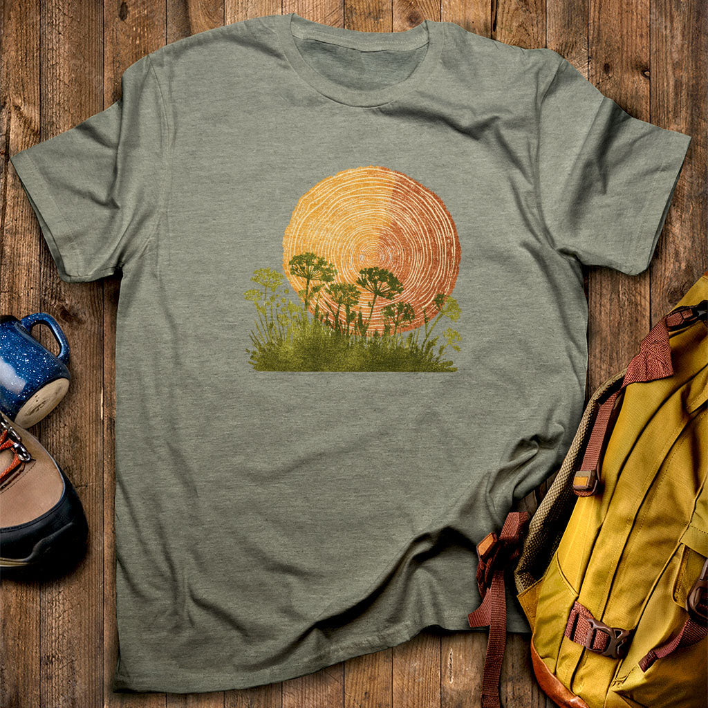 Woodcut Flower Meadow T-Shirt