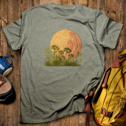 Woodcut Flower Meadow T-Shirt