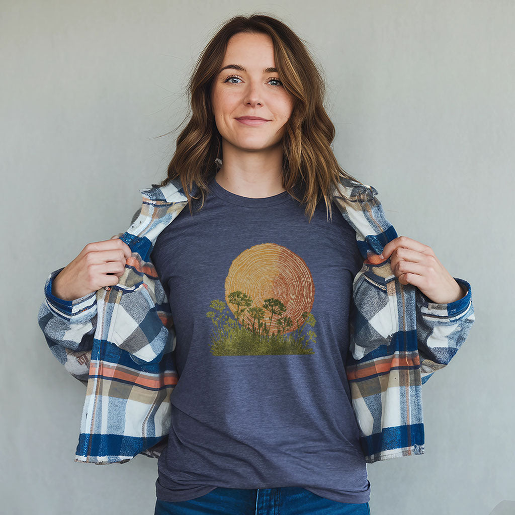 Woodcut Flower Meadow T-Shirt