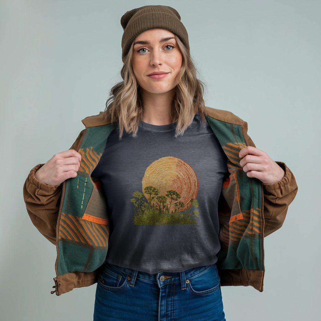 Woodcut Flower Meadow T-Shirt