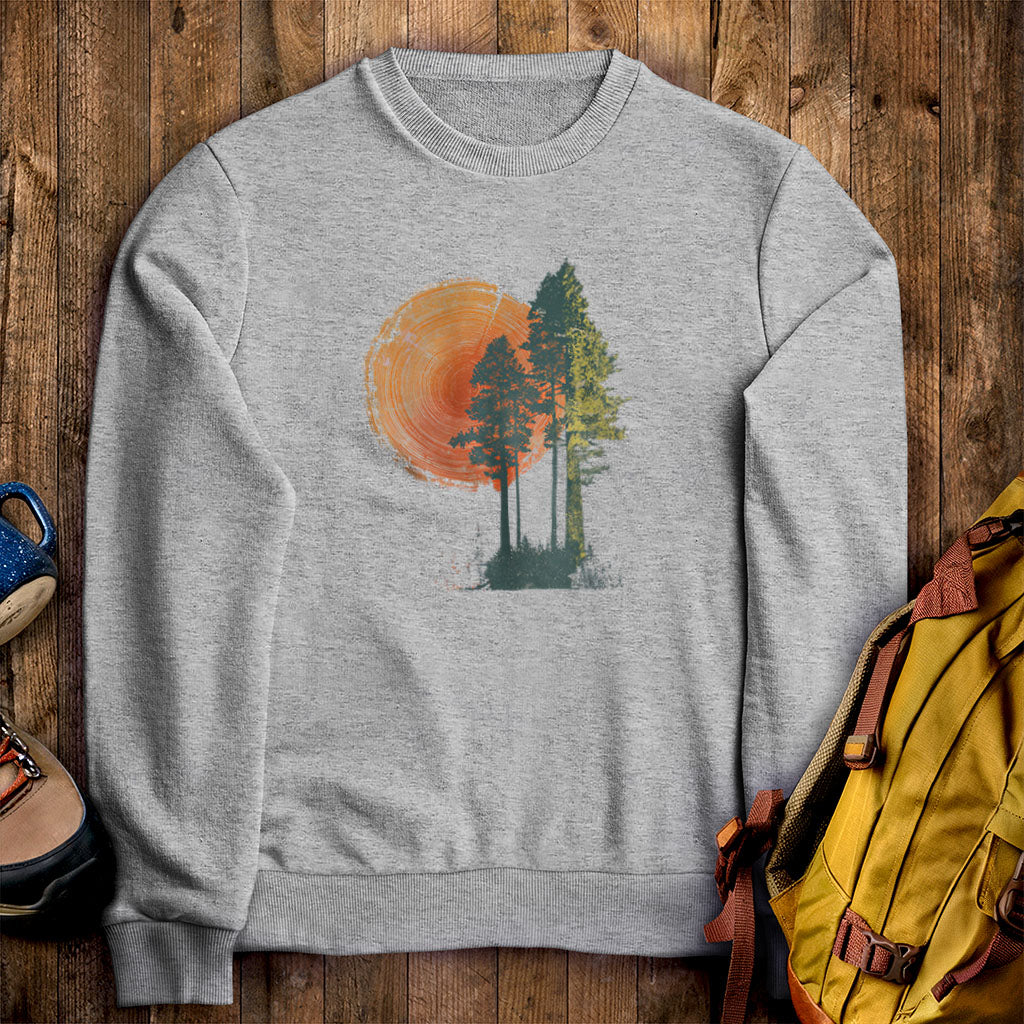 Woodcut Pines Crewneck Sweatshirt