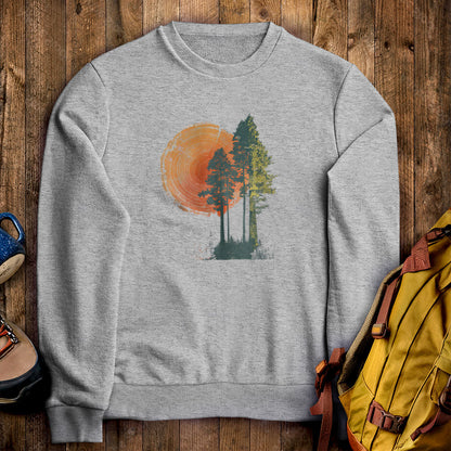 Woodcut Pines Crewneck Sweatshirt