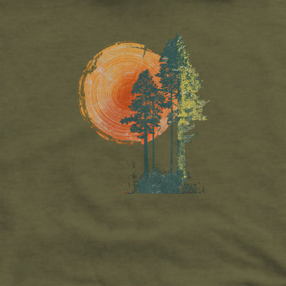 Woodcut Pines Crewneck Sweatshirt