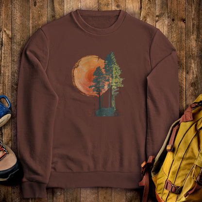 Woodcut Pines Crewneck Sweatshirt