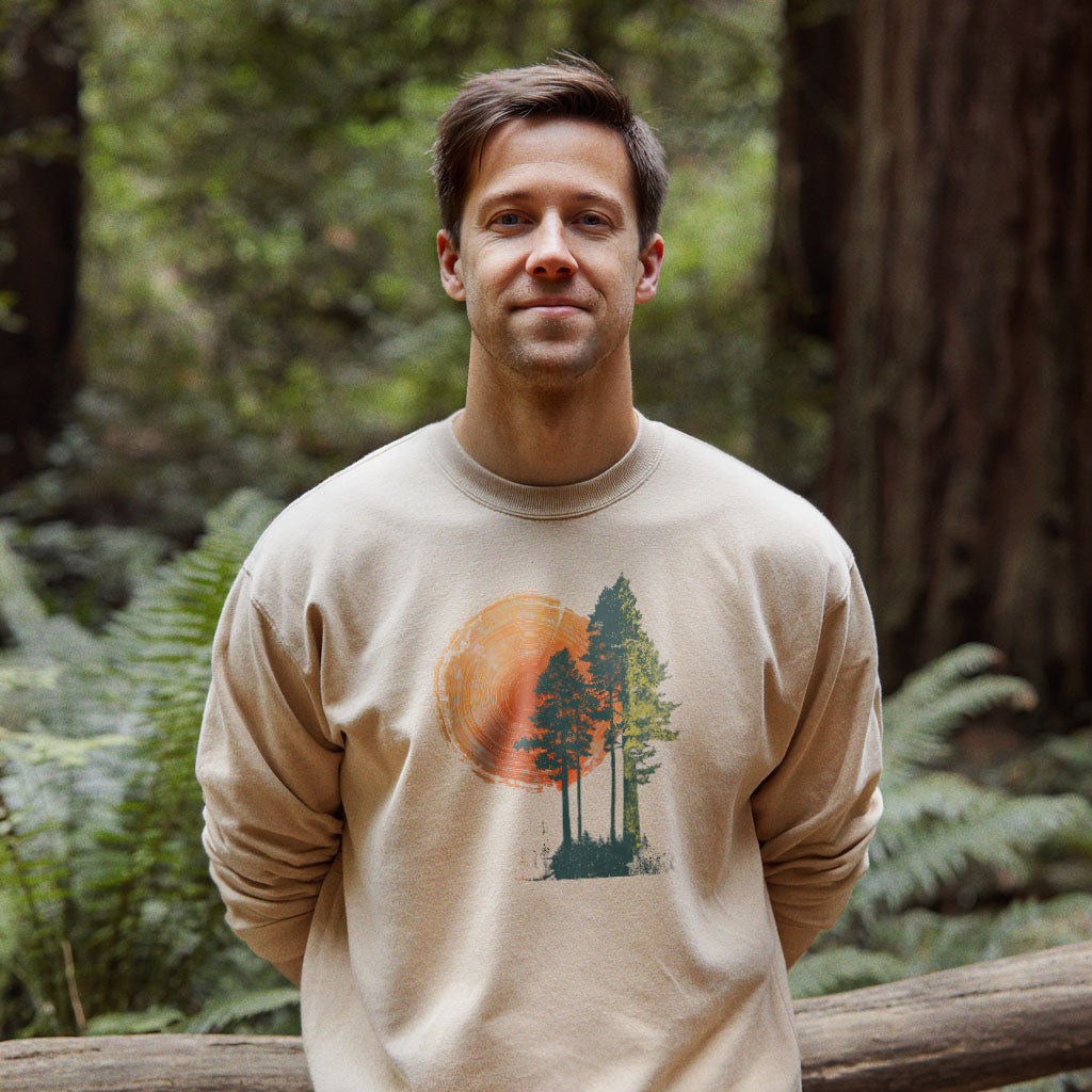 Woodcut Pines Crewneck Sweatshirt