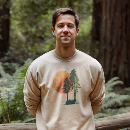 Woodcut Pines Crewneck Sweatshirt
