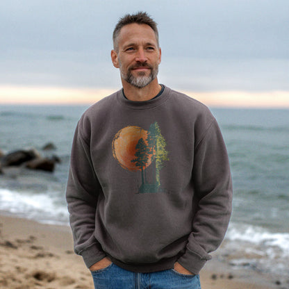 Woodcut Pines Crewneck Sweatshirt