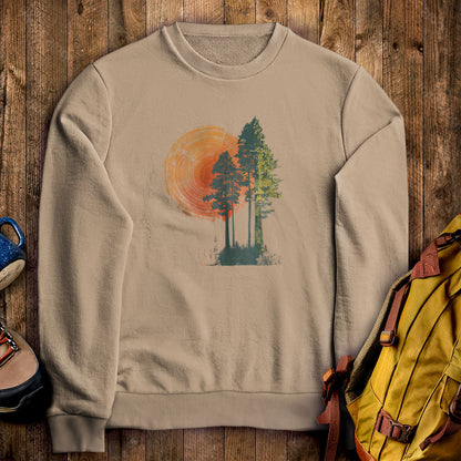 Woodcut Pines Crewneck Sweatshirt