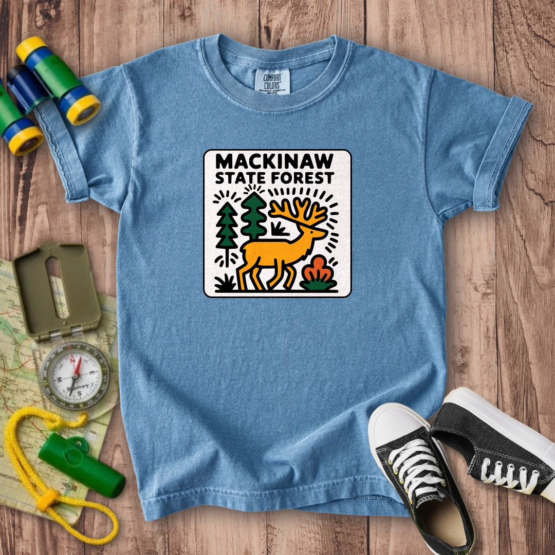 Mackinaw State Forest Kids Cotton T-Shirt