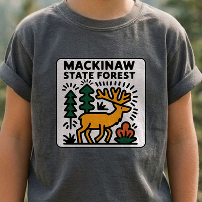 Mackinaw State Forest Kids Cotton T-Shirt