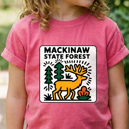Mackinaw State Forest Kids Cotton T-Shirt