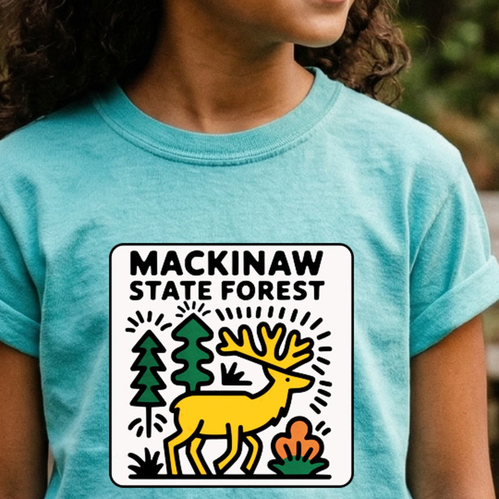 Mackinaw State Forest Kids Cotton T-Shirt