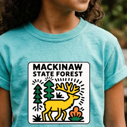 Mackinaw State Forest Kids Cotton T-Shirt