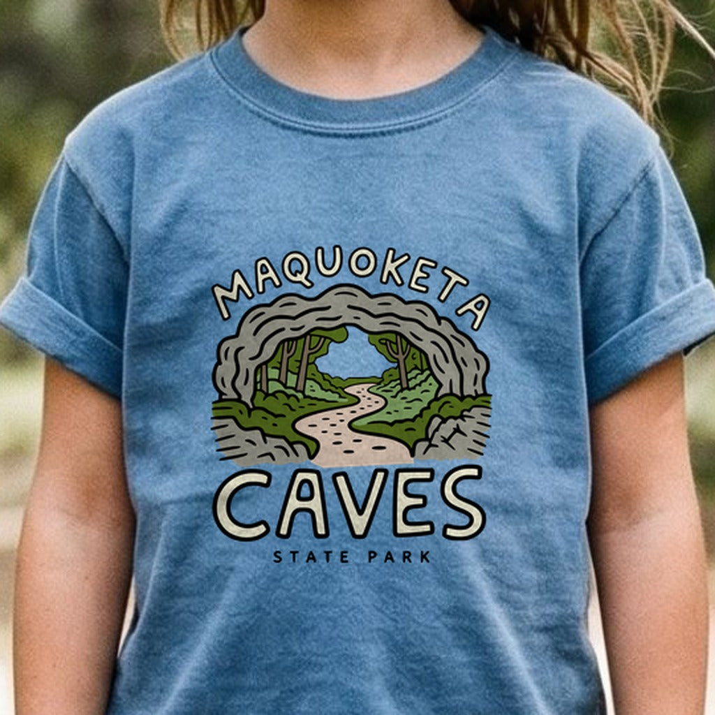Maquoketa Caves State Park Kids Cotton T-Shirt