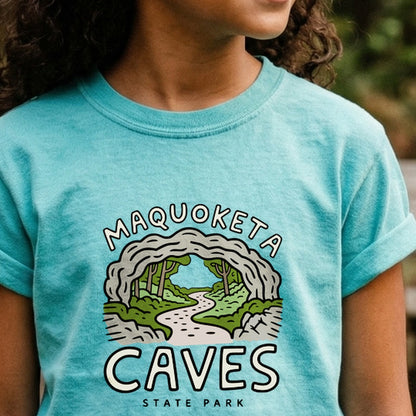 Maquoketa Caves State Park Kids Cotton T-Shirt