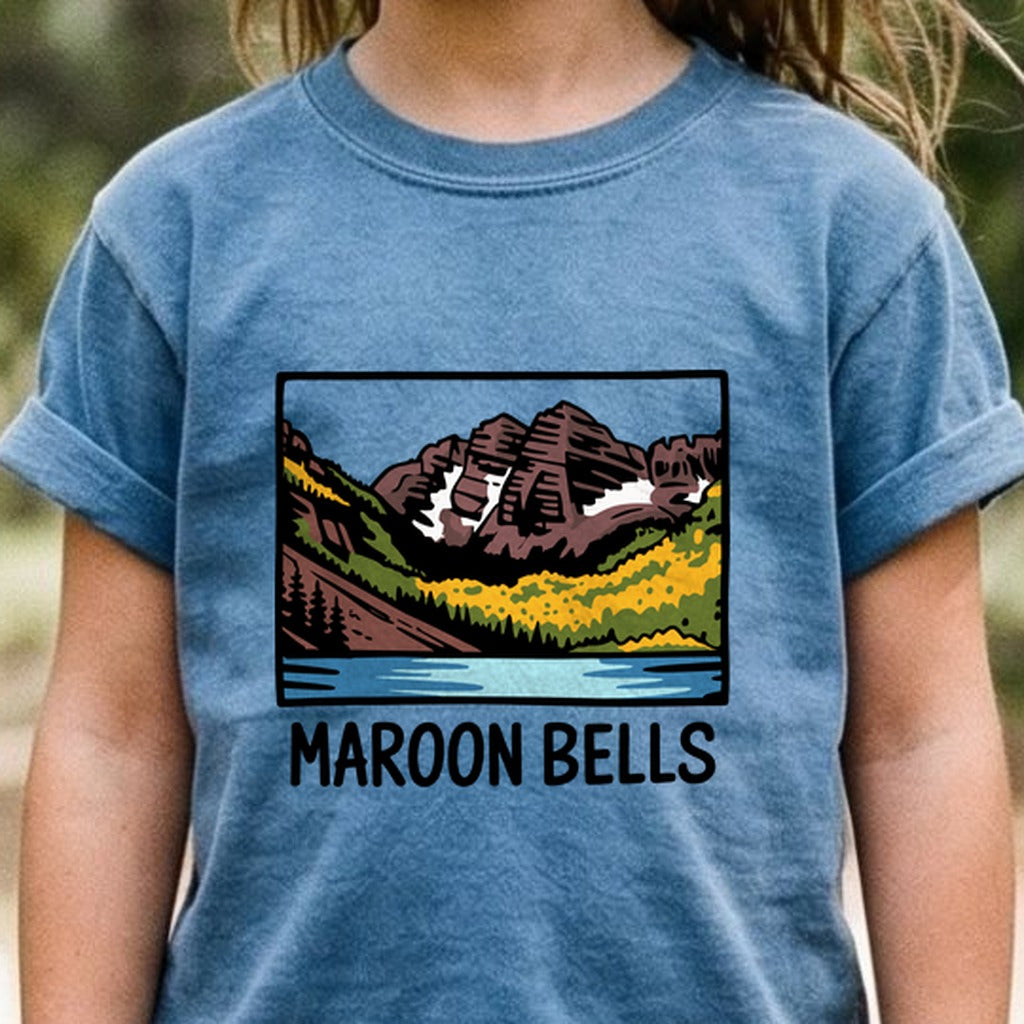 Maroon Bells Kids Cotton T-Shirt