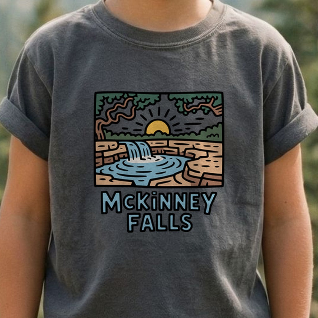McKinney Falls Kids Cotton T-Shirt