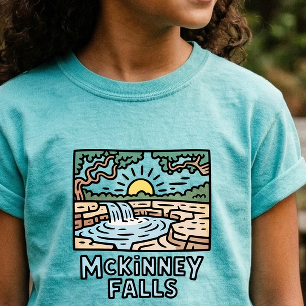 McKinney Falls Kids Cotton T-Shirt