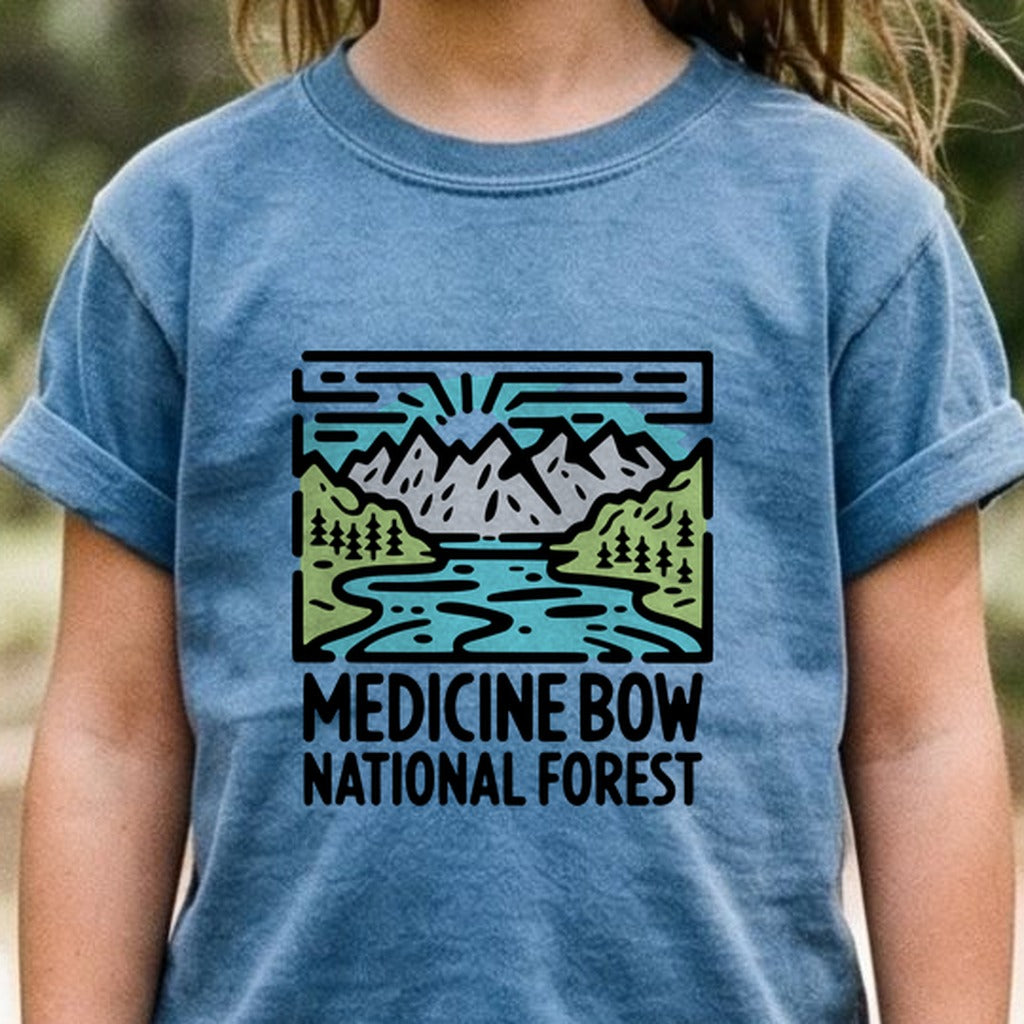 Medicine Bow National Forest Kids Cotton T-Shirt