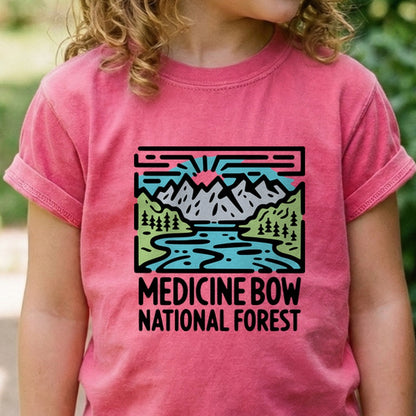 Medicine Bow National Forest Kids Cotton T-Shirt