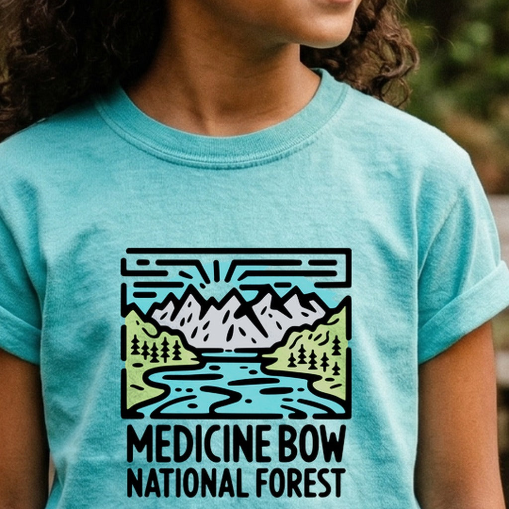 Medicine Bow National Forest Kids Cotton T-Shirt