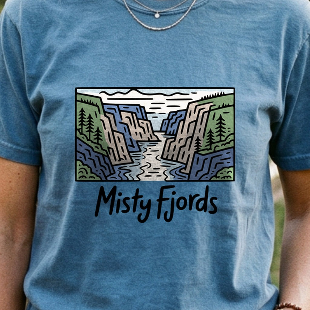Misty Fjords National Monument Cotton T-Shirt