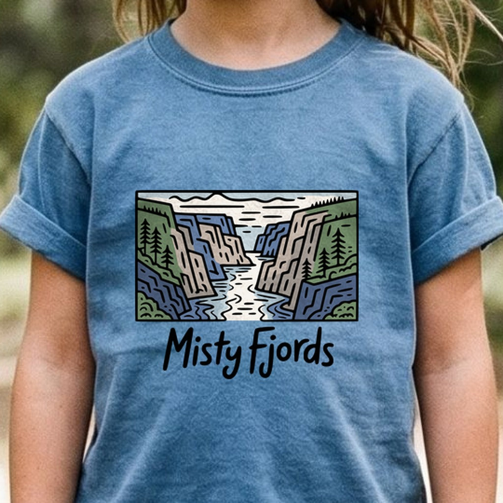 Misty Fjords National Monument Kids Cotton T-Shirt