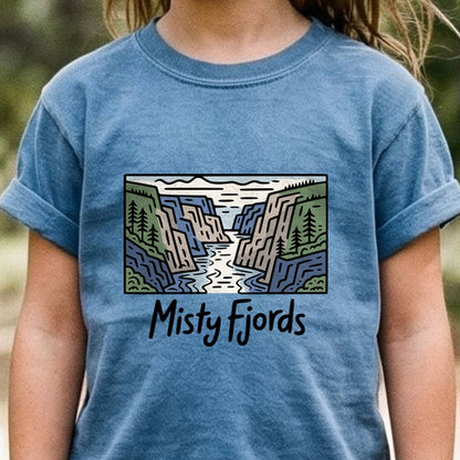 Misty Fjords National Monument Kids Cotton T-Shirt